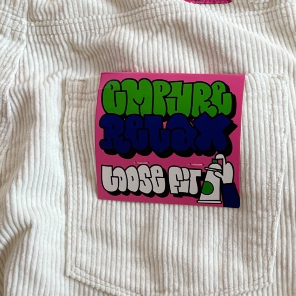 BRAND NEW White Empyre Corduroy Pants Size 4 Womens Painter Pants Tori Style - Picture 6 of 7